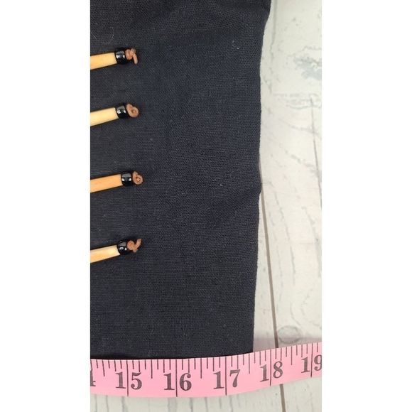 Lynn Mckenna Small Military Style Crop Jacket Blue Mandarin Collar Button Down - Picture 6 of 10